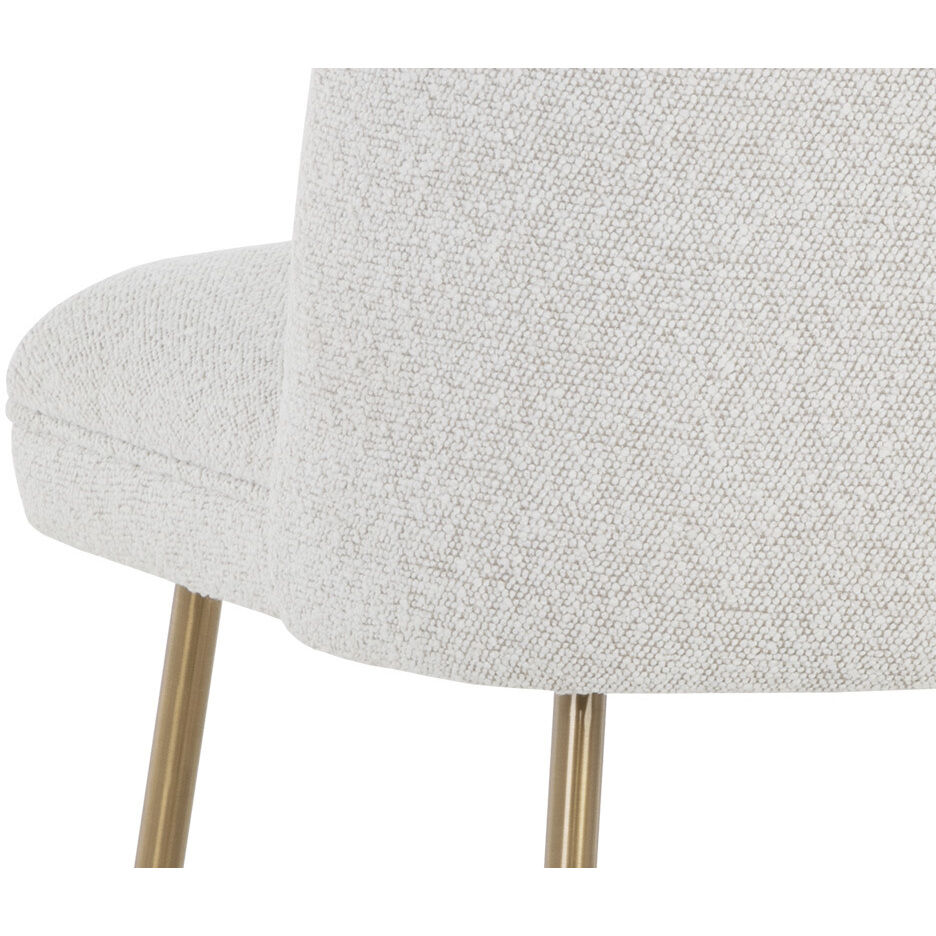 Kelty 39.75 inch Gold / Copenhagen White Counter Stool